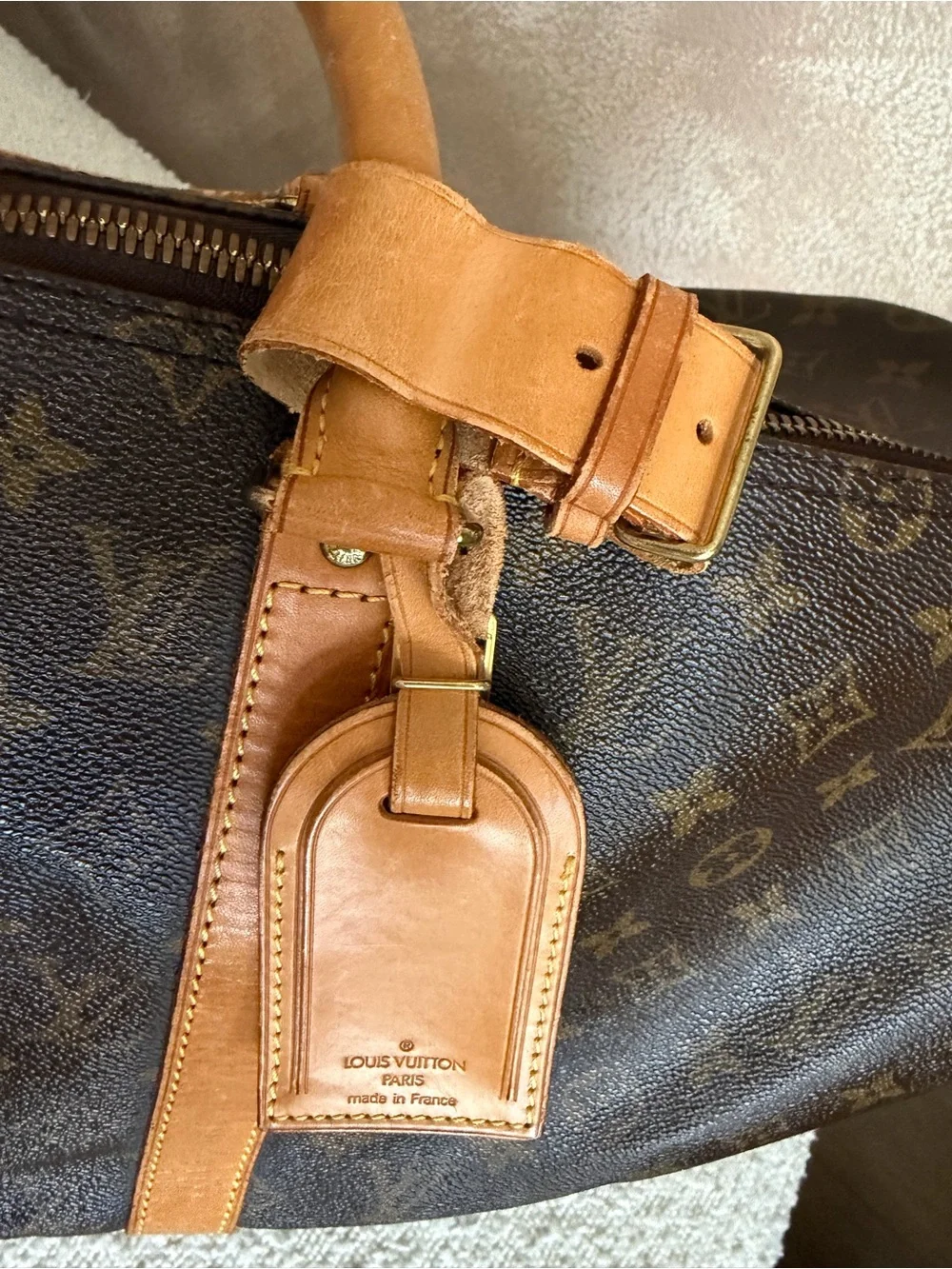 Louis Vuitton Brown Monogram Keepall 50
